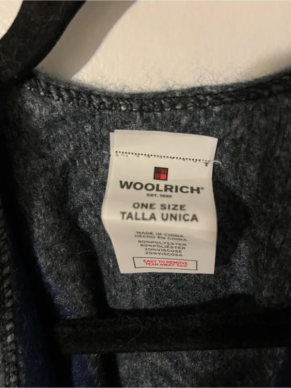 Woolrich Navy & Gray Shall-Cape & MK Black & White Logo Scarf